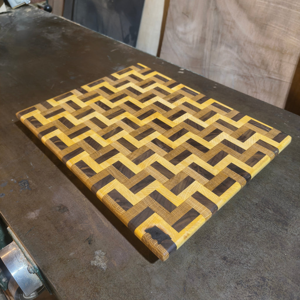 3D Stirnholz Schneidebrett Muster