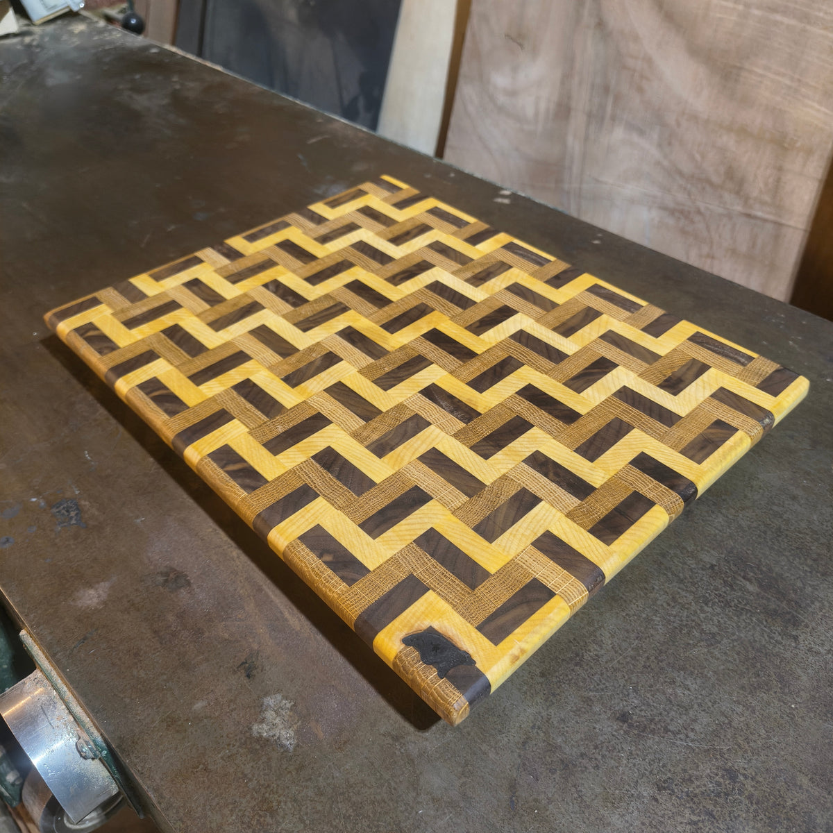 3D Stirnholz Schneidebrett Muster