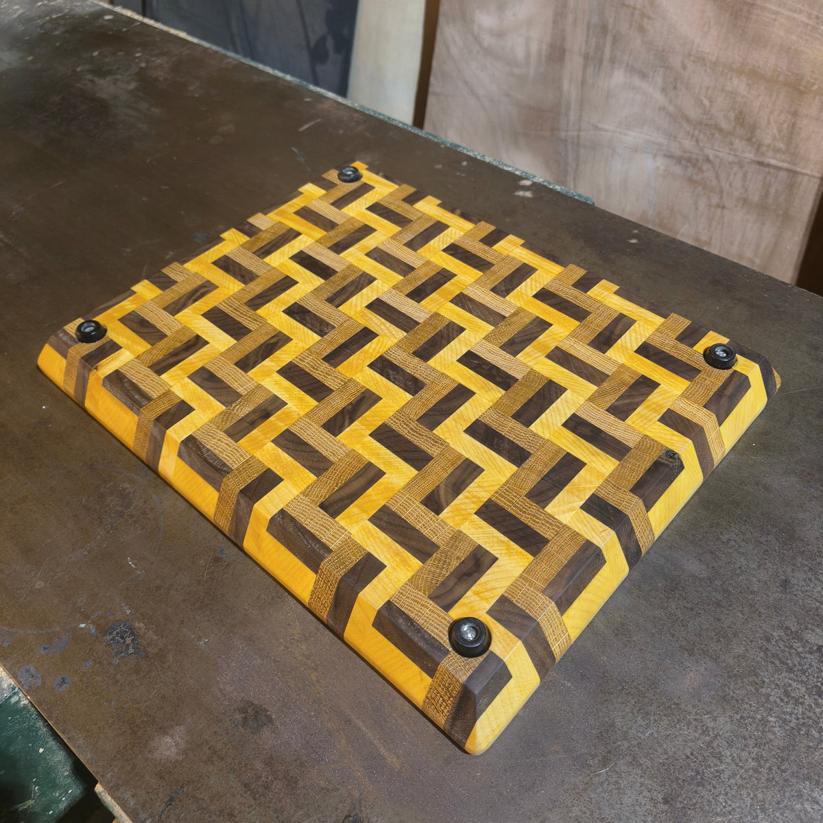 3D Stirnholz Schneidebrett Muster